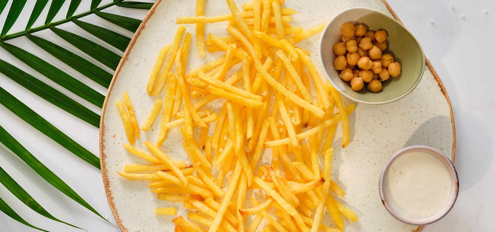 Skinny Fries s domácí majonézou z aquafaby
