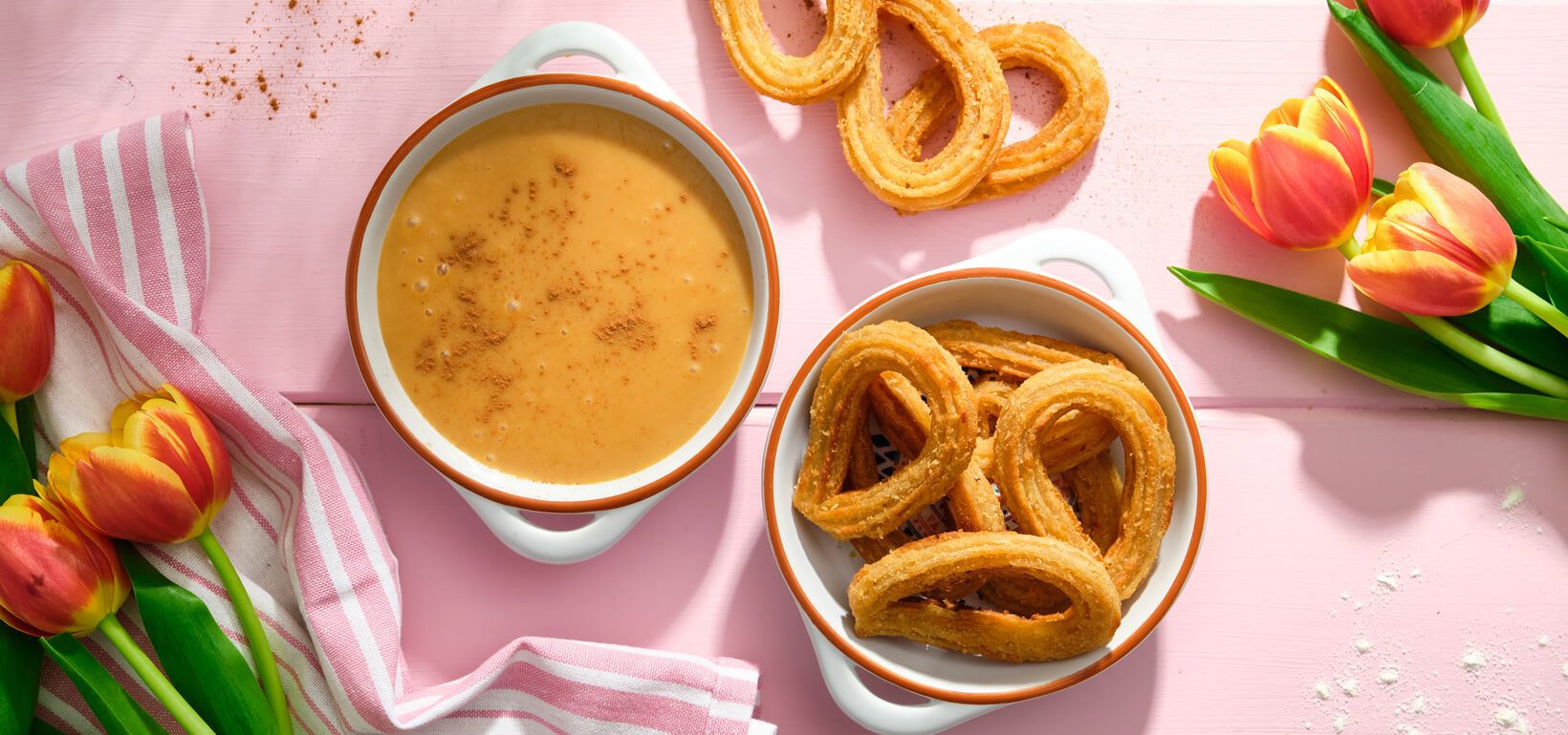 AVIKO Churros dulce de leche se skořicí (karamelová omáčka se skořicí)