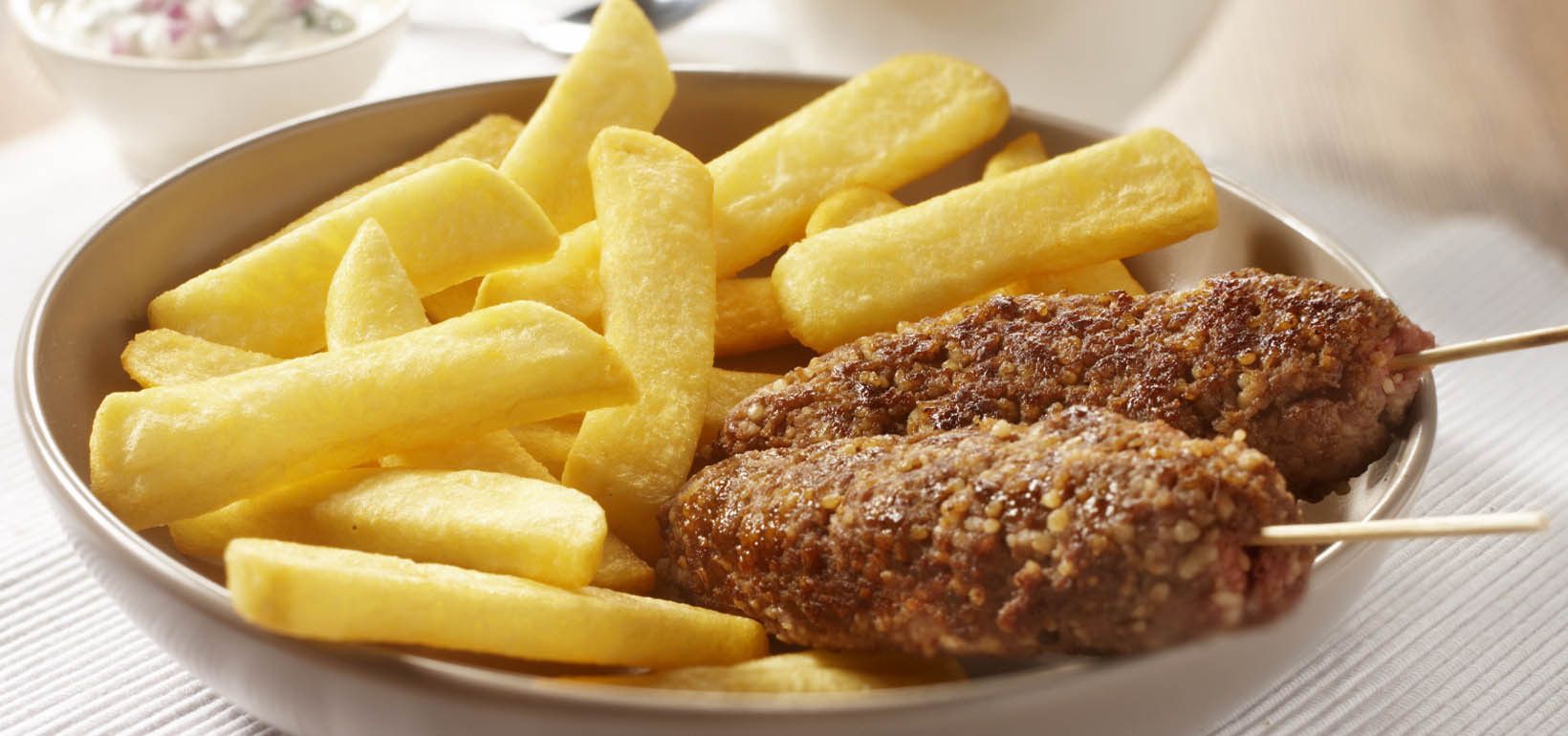 Kebab se steakovými hranolkami